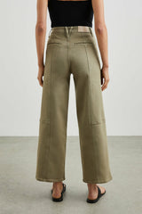 GETTY CROP UTILITY WIDE LEG - WASHED OLIVE| Rails outlet