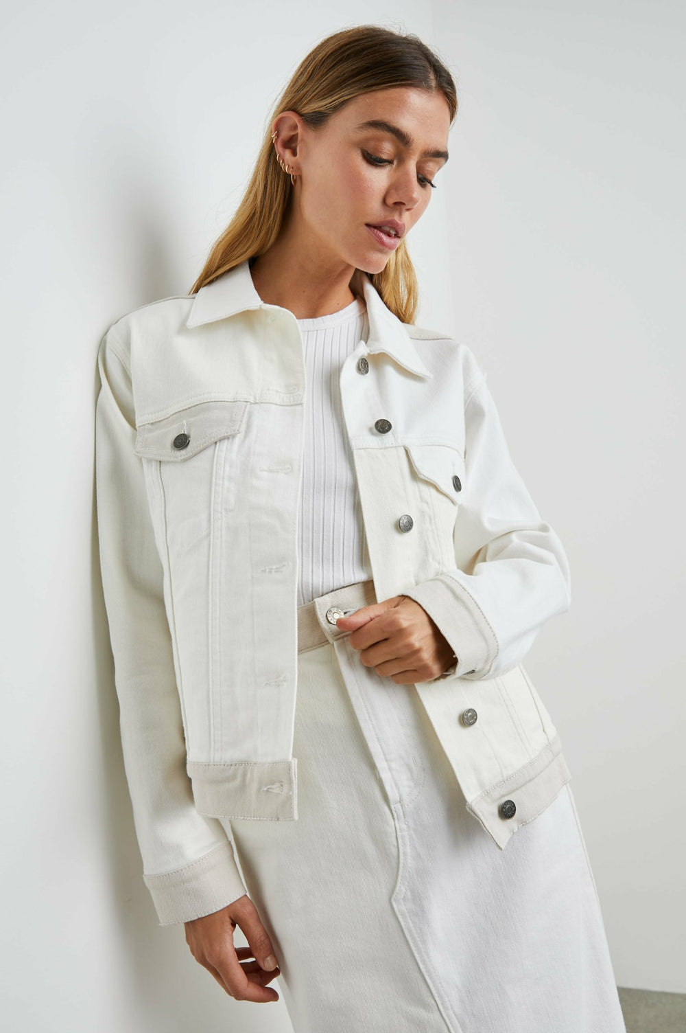 MULHOLLAND JACKET - ECRU PATCHWORK| Rails sale
