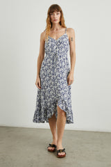 FRIDA DRESS - NAVY WHITE TEXTURE FLORAL| Rails outlet
