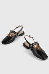 INTENTIONALLY BLANK PEARL BALLET FLAT - BLACK| Rails discount