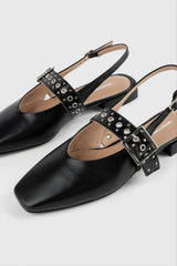 INTENTIONALLY BLANK PEARL BALLET FLAT - BLACK| Rails discount