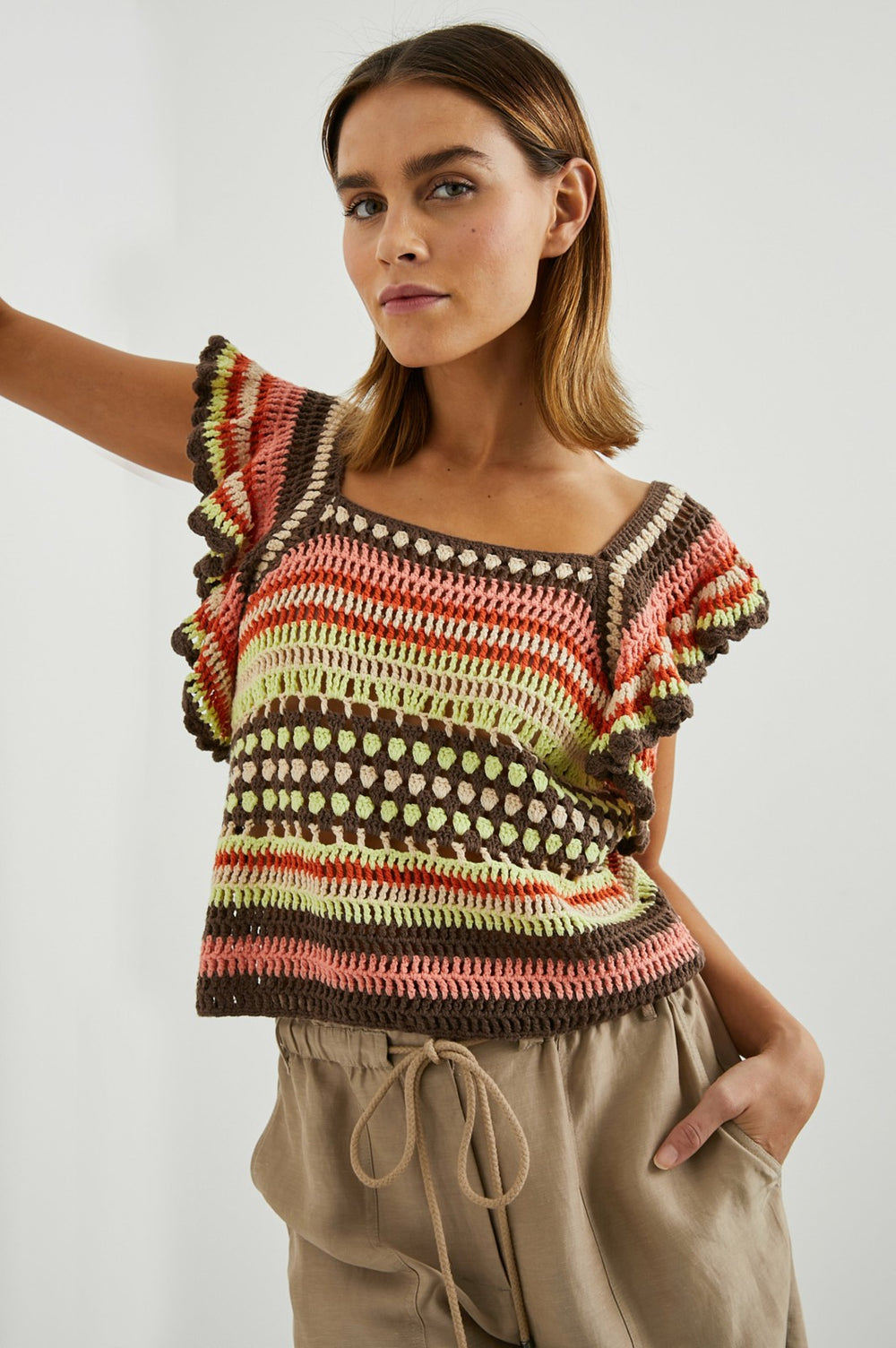 ANNA TOP - TROPICAL CROCHET| Rails on sale