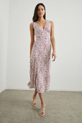 AUDRINA DRESS - PINK STATIC LEOPARD| Rails discount