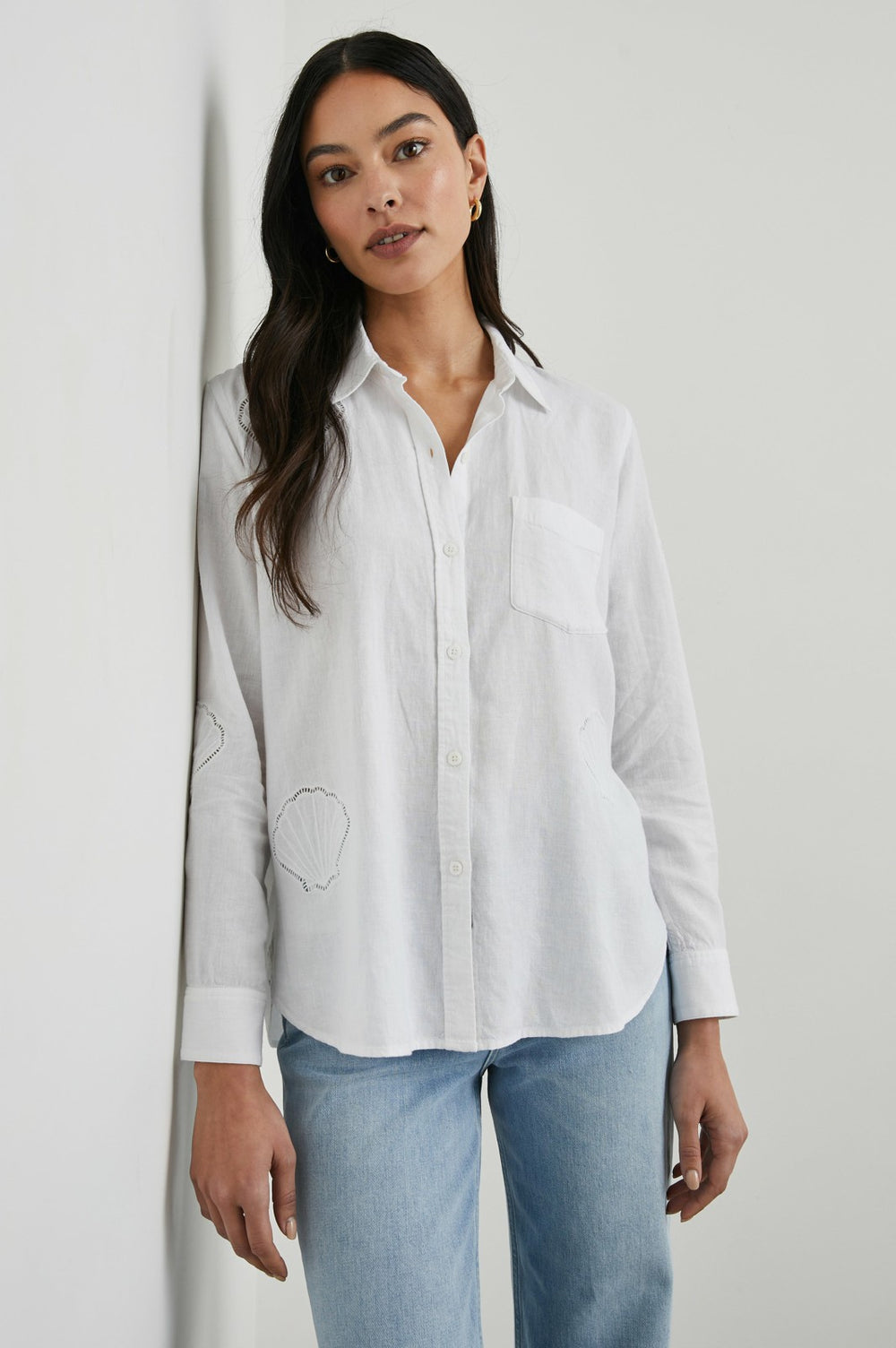 CHARLI SHIRT - WHITE EYELET SHELLS| Rails for sale
