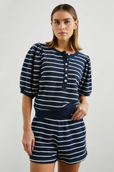 DOM SWEATSHIRT - NAVY WHITE STRIPE| Rails on sale