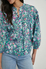 ELLISON TOP - NAVY LEILANI FLORAL| Rails outlet