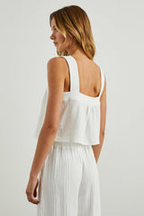 ENYA TOP - WHITE GAUZE| Rails outlet