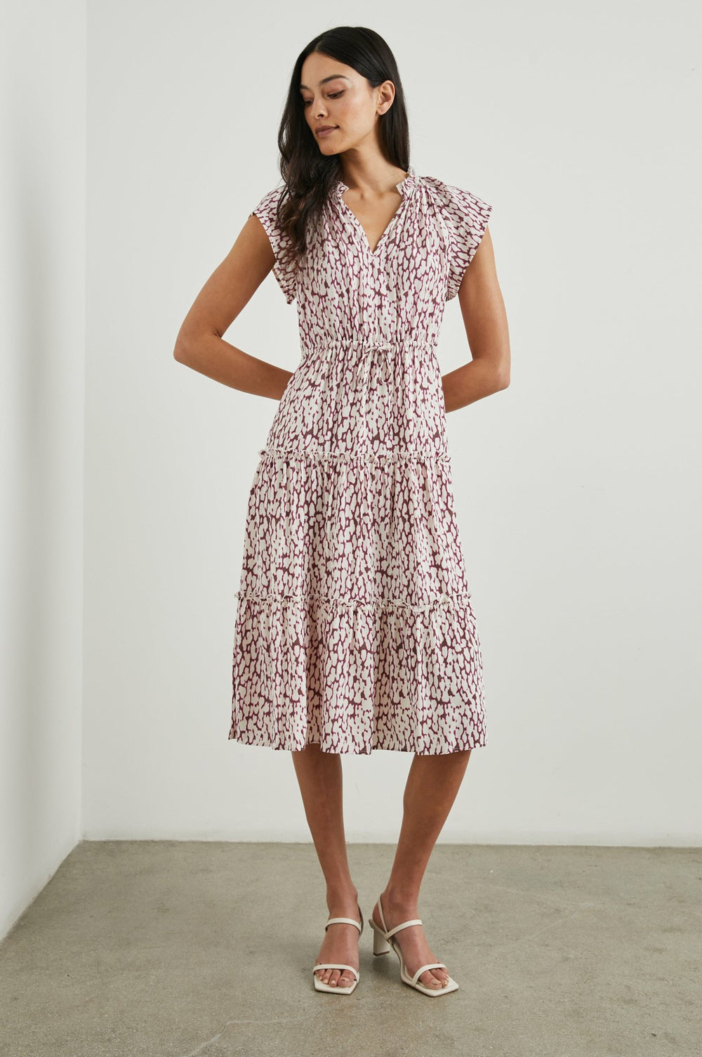 JUNI DRESS - PINK STATIC LEOPARD| Rails discount