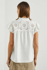 MARLENE TOP - WHITE DENIM| Rails outlet
