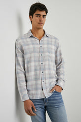 WYATT SHIRT - COBALT FLAMINGO MELANGE| Rails near me