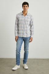 WYATT SHIRT - COBALT FLAMINGO MELANGE| Rails near me