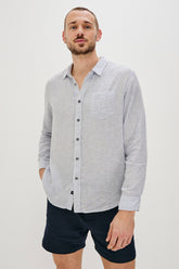 CONNOR SHIRT - DENIM WHITE RAILROAD| Rails US