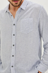 CONNOR SHIRT - DENIM WHITE RAILROAD| Rails US