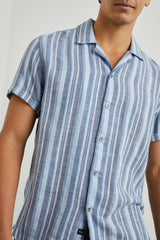AMALFI SHIRT - POWDER COBALT STRIPE| Rails near me