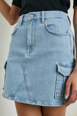 LAUREL CARGO SKIRT - CRYSTAL BLUE| Rails on sale