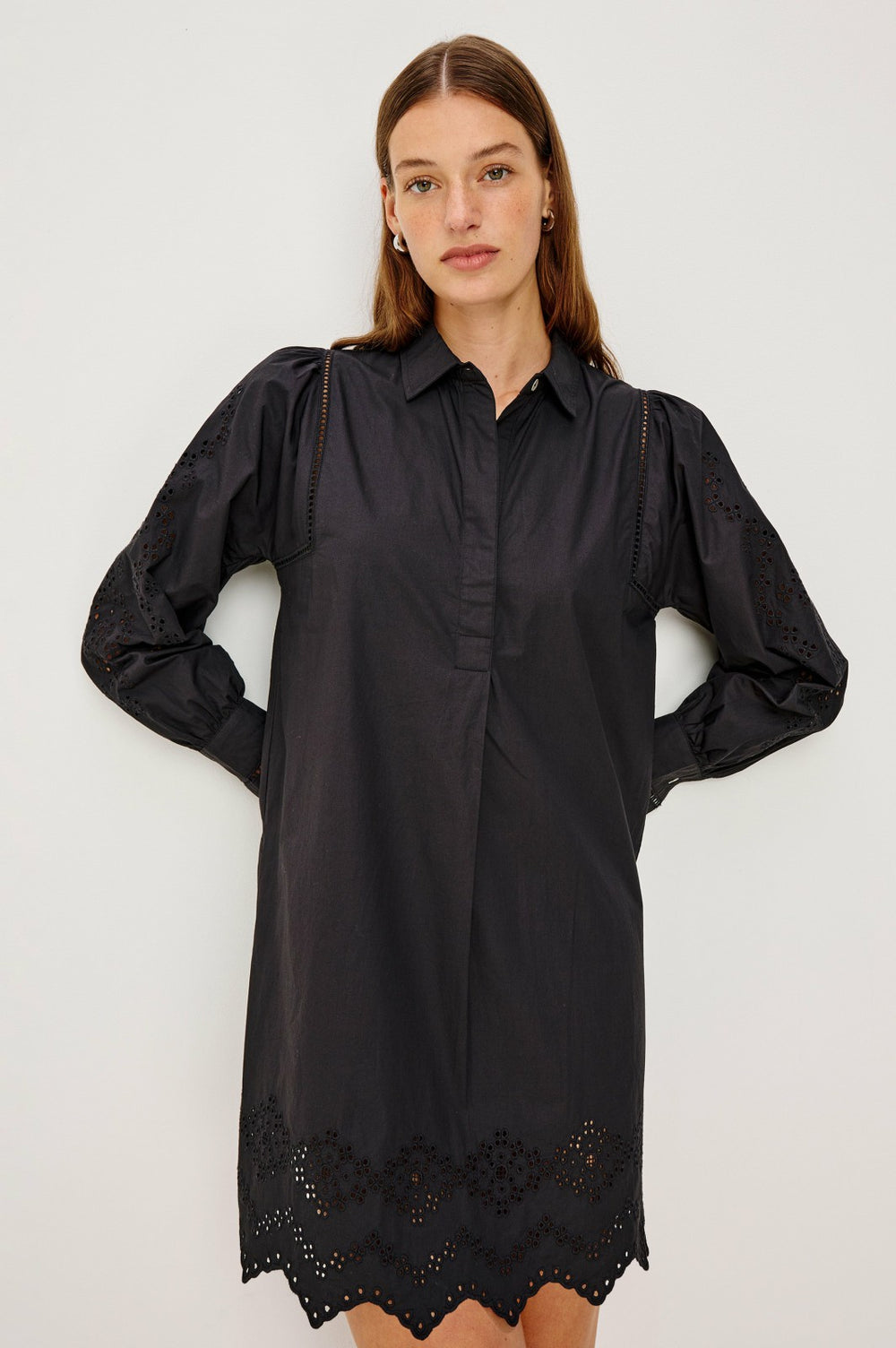 FERNANDA DRESS - BLACK EYELET| Rails online