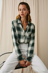 HUNTER SHIRT - IVORY OLIVE TEAL| Rails on sale
