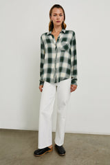 HUNTER SHIRT - IVORY OLIVE TEAL| Rails on sale