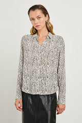 JOSEPHINE SHIRT - CHARCOAL WATERCOLOR CHEETAH| Rails for sale