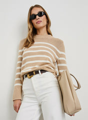 ALISE SWEATER - IVORY BIRCH STRIPE| Rails discount