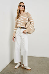ALISE SWEATER - IVORY BIRCH STRIPE| Rails discount