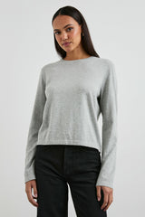 COTTON CASHMERE LONG SLEEVE T-SHIRT - HEATHER GREY| Rails near me