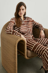 DAMANI PANT - BROWN LINE ART| Rails outlet