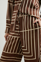 DAMANI PANT - BROWN LINE ART| Rails outlet