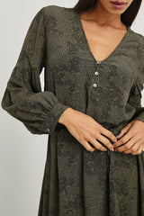 FABIAN DRESS - OLIVE PEBBLE| Rails US