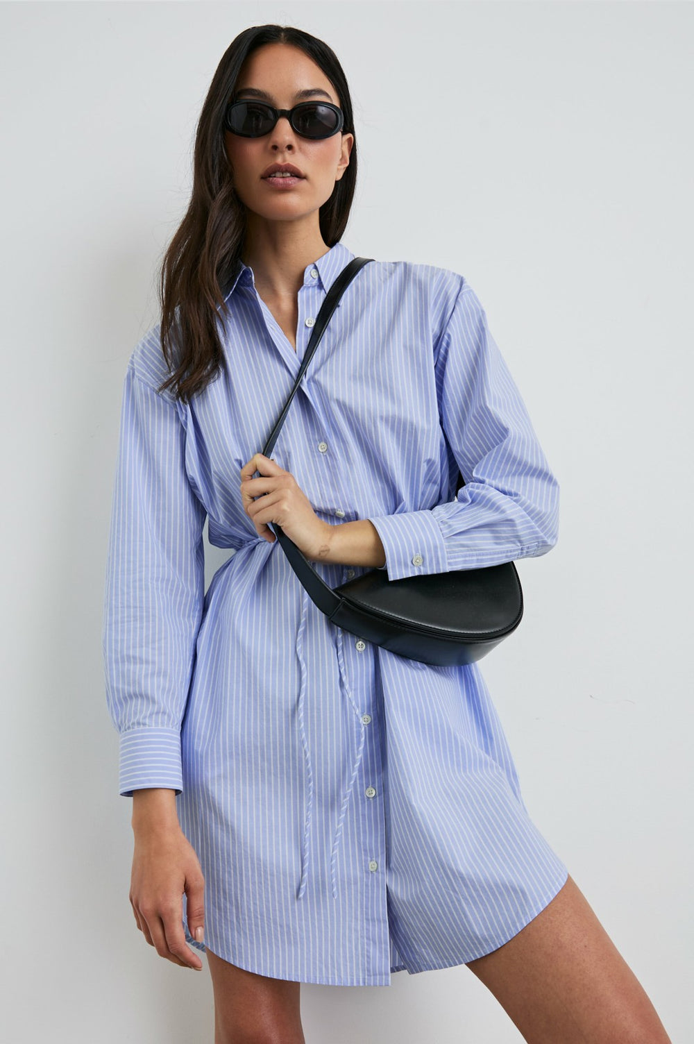 HARMONY DRESS - OXFORD WHITE STRIPE| Rails sale