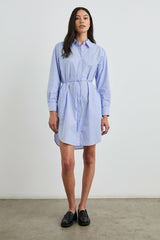 HARMONY DRESS - OXFORD WHITE STRIPE| Rails sale