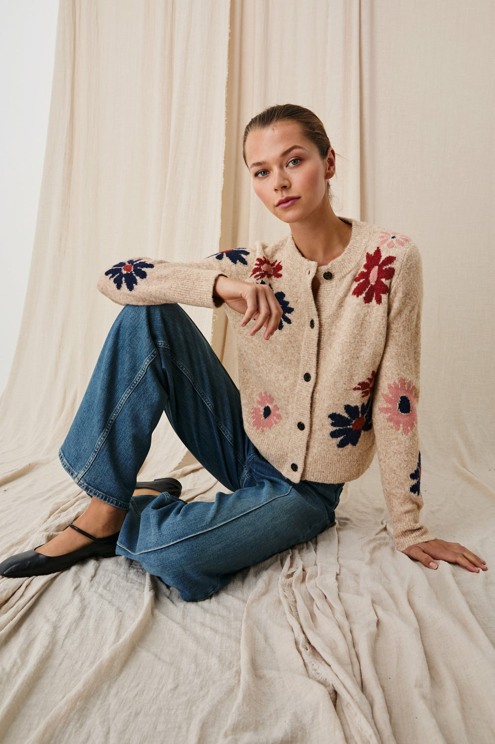 MILLIE CARDIGAN - MAUVE MEADOW| Rails outlet