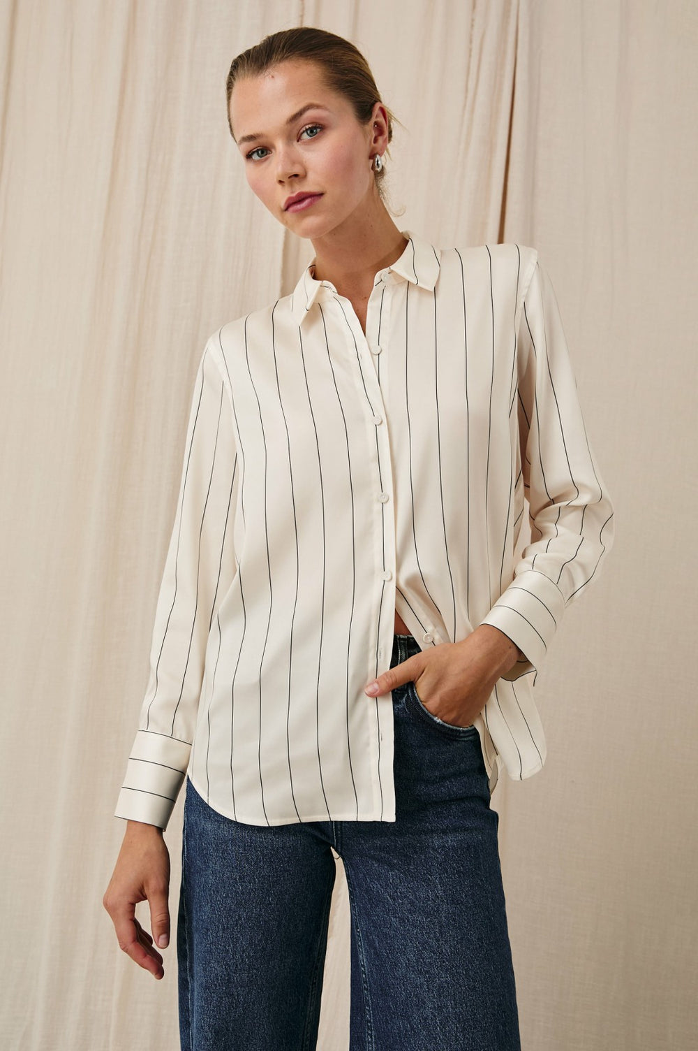 SAIGE SHIRT - BRIXTON STRIPE| Rails on sale