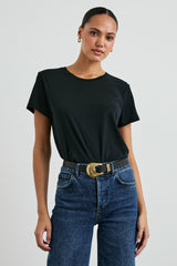 CLASSIC CREW NECK T-SHIRT - BLACK| Rails on sale