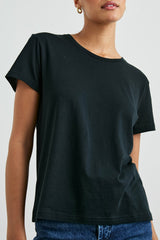 CLASSIC CREW NECK T-SHIRT - BLACK| Rails on sale