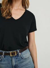 CLASSIC V NECK T-SHIRT - BLACK| Rails online