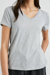 CLASSIC V NECK T-SHIRT - HEATHER GREY| Rails discount