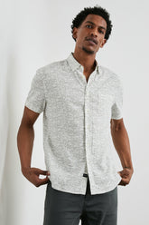 CARSON SHIRT - CROP CIRCLE WHITE| Rails sale