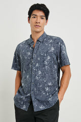 MONACO SHIRT - NAVY FLORAL BRUSH| Rails online