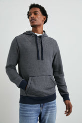 CALVIN HOODIE - NAVY CREAM STRIPE| Rails discount