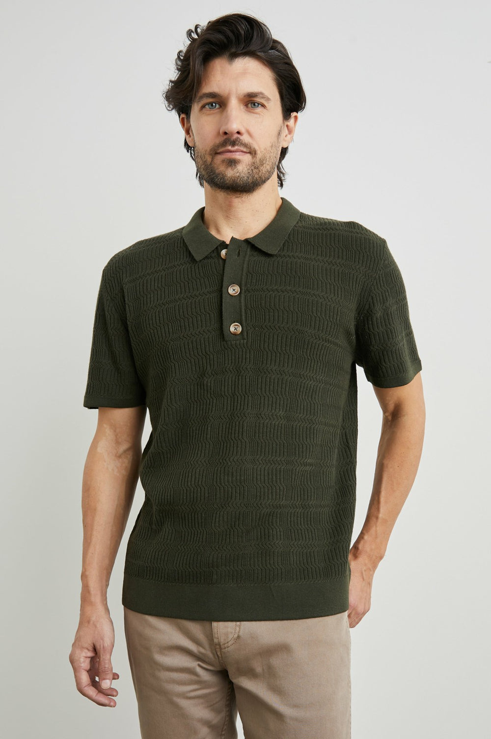 NATHAN POLO SHIRT - ANCIENT OLIVE| Rails online