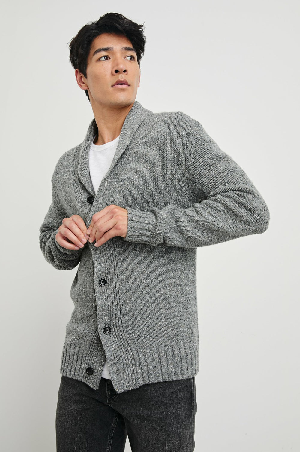 CORDEN CARDIGAN - MONOCHROMATIC SPECKLE| Rails discount