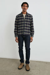JAQUE SHIRT JACKET - GILDED NAVY CRIMSON| Rails US