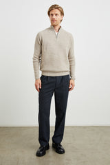 STARK QUARTER ZIP - OAT MELANGE| Rails near me