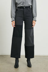 GETTY CROP WIDE LEG - BLACK PATCHWORK| Rails near me