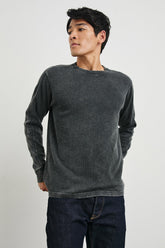 RHEESE LONG SLEEVE TEE - WASHED BLACK| Rails discount