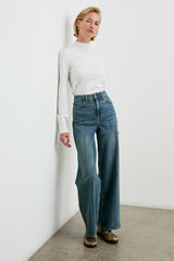 GETTY PINTUCK WIDE LEG - AUTHENTIC BLUE| Rails outlet