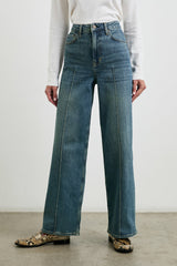 GETTY PINTUCK WIDE LEG - AUTHENTIC BLUE| Rails outlet