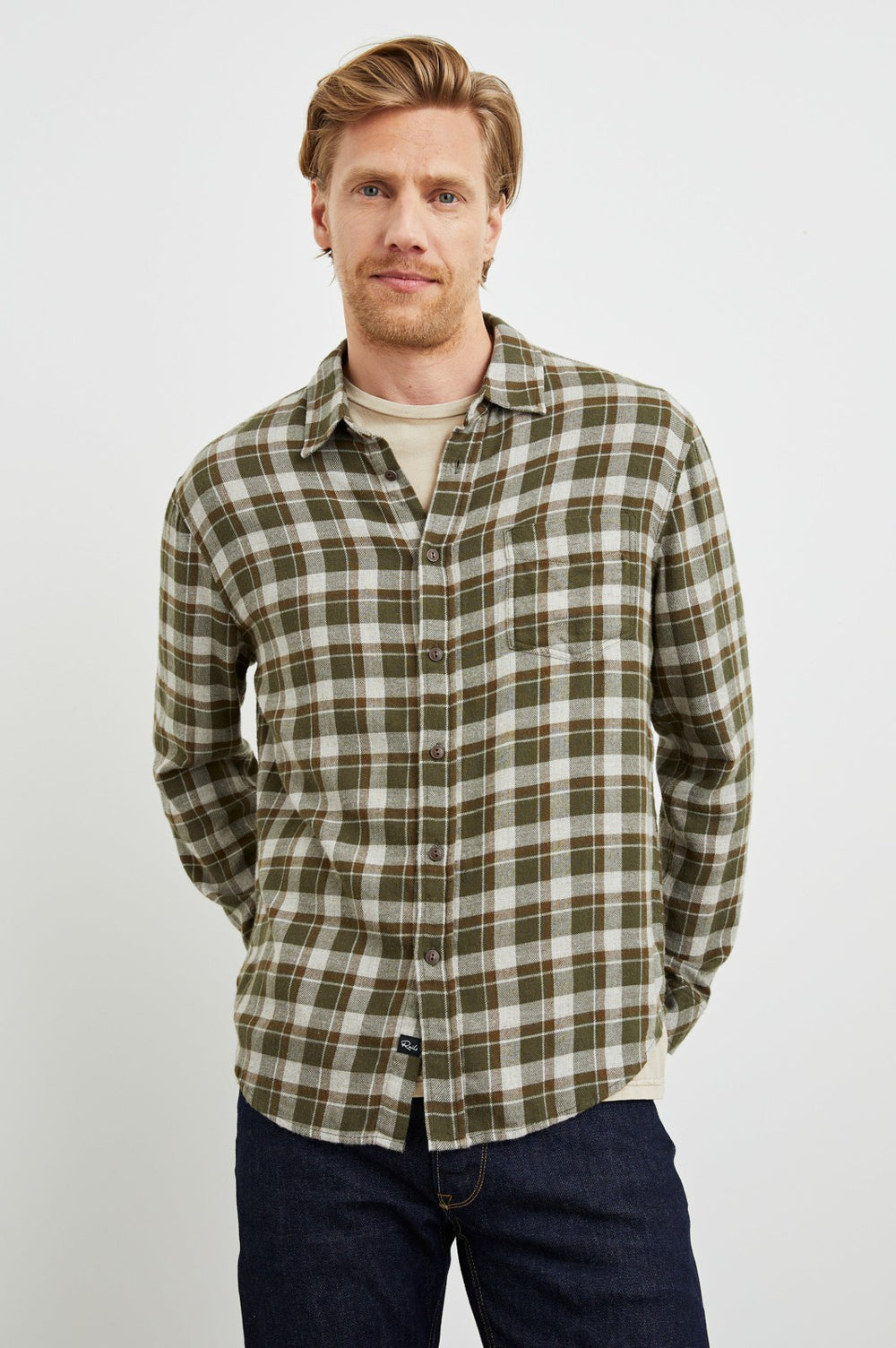 LENNOX SHIRT - IGUANA GREY| Rails on sale