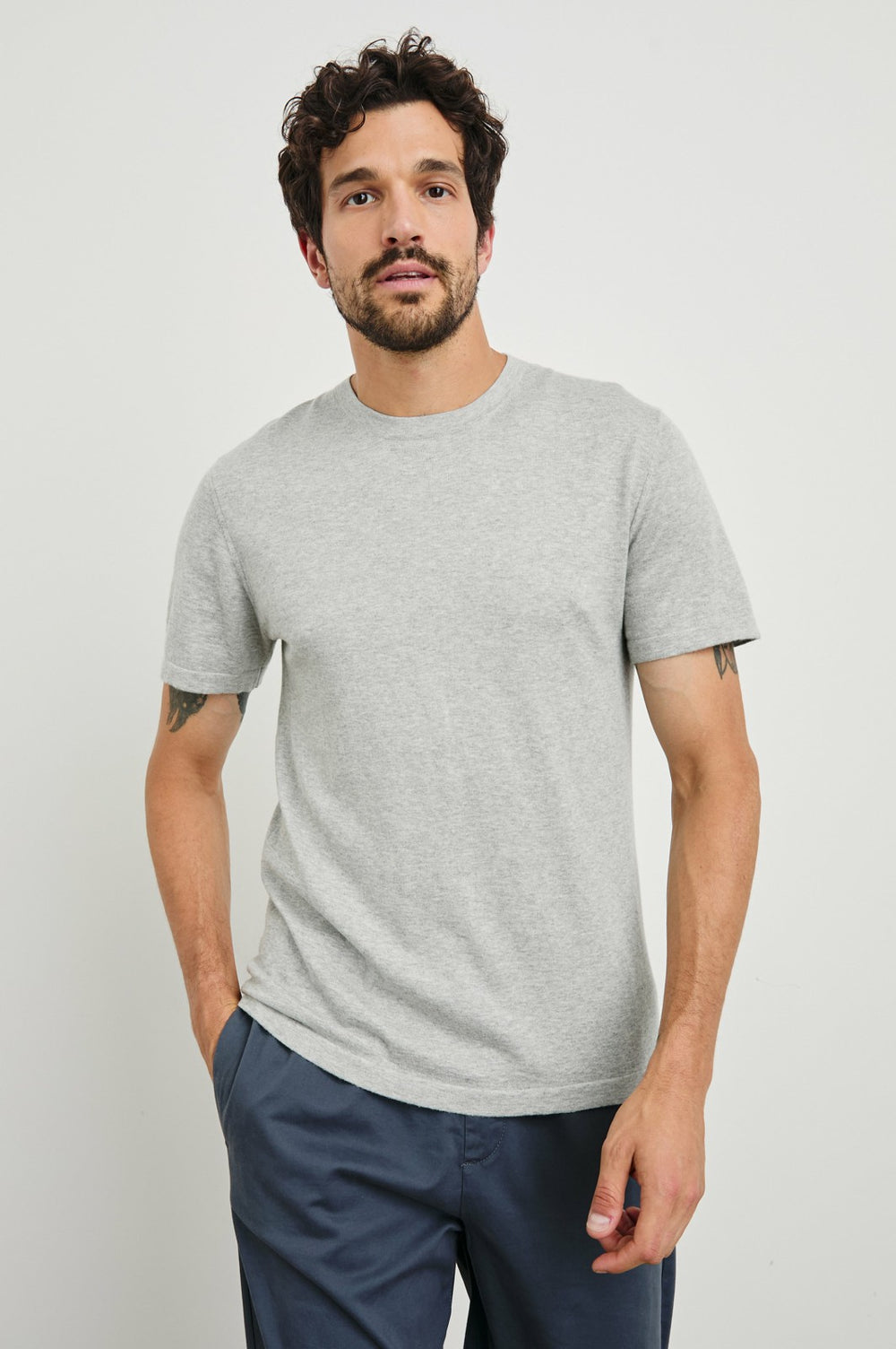 MASON COTTON CASHMERE T-SHIRT - HEATHER GREY| Rails sale